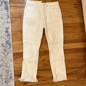 Sanctuary White Modern Straight Crop Jeans